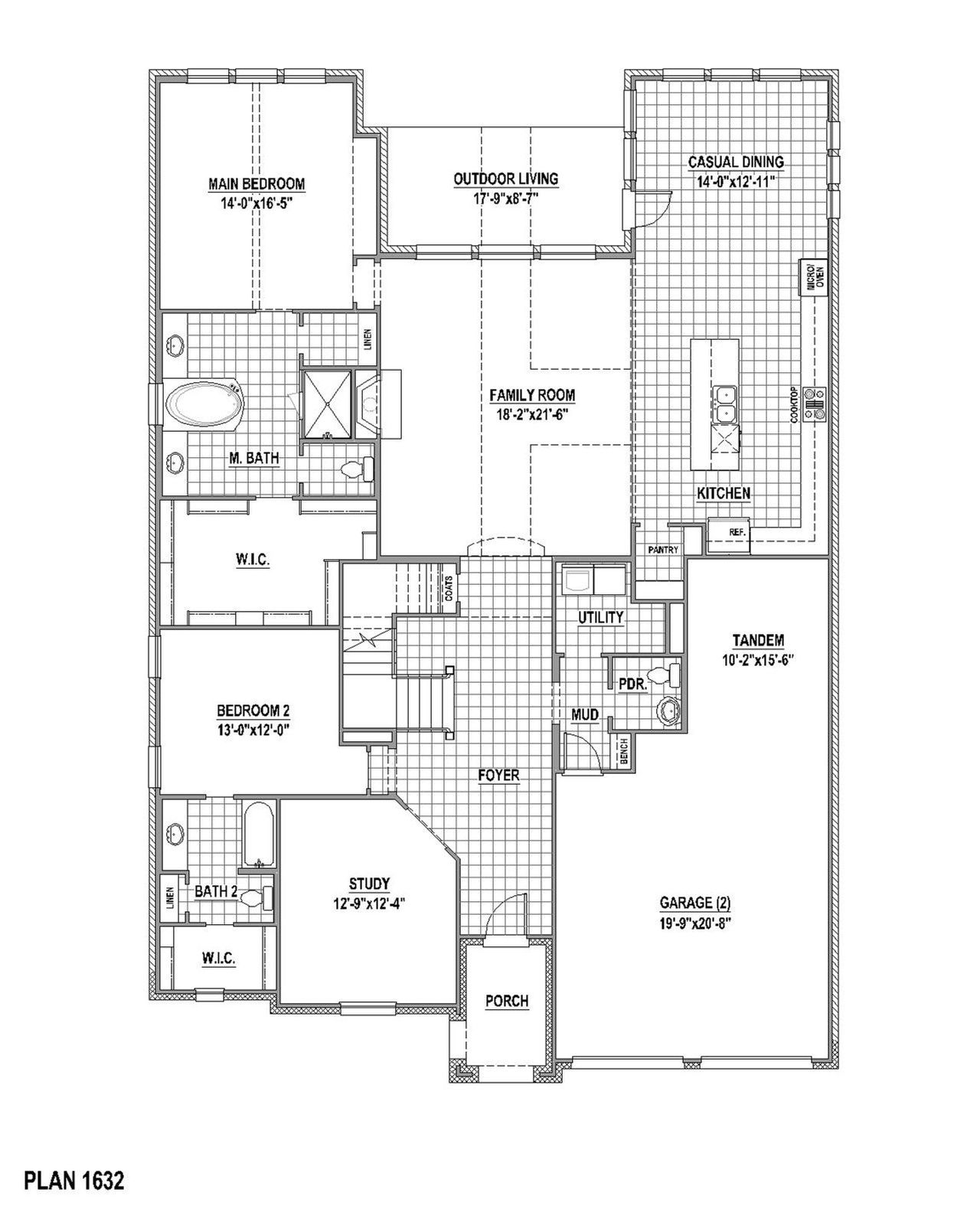 Plan 1632A 1st Floor Plan 1632A 1st Floor