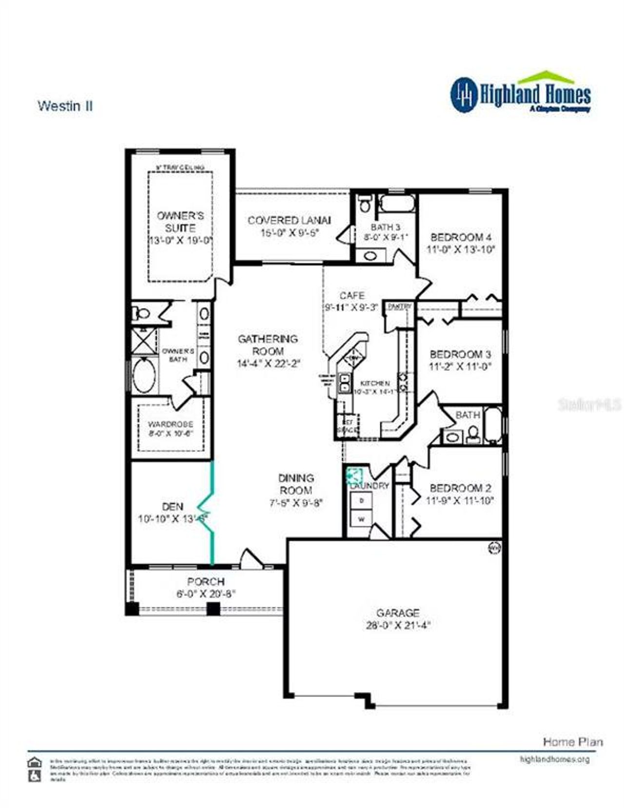 2D floor plan layout of this home in Sunridge Chase, Ruskin, FL (Image 2).