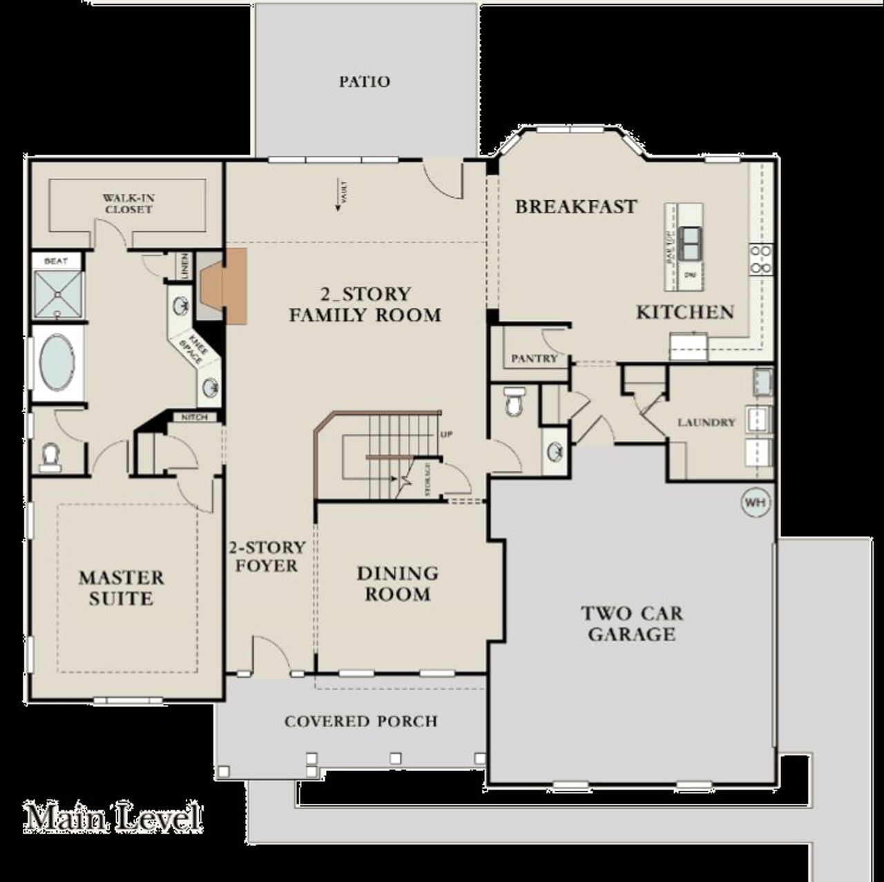 2D floor plan layout for the Lincoln by Dustin Shaw Homes in Platinum Ridge, Sharpsburg, GA (Image 2). 2D floor plan layout for the Lincoln by Dustin Shaw Homes in Platinum Ridge, Sharpsburg, GA (Image 2).