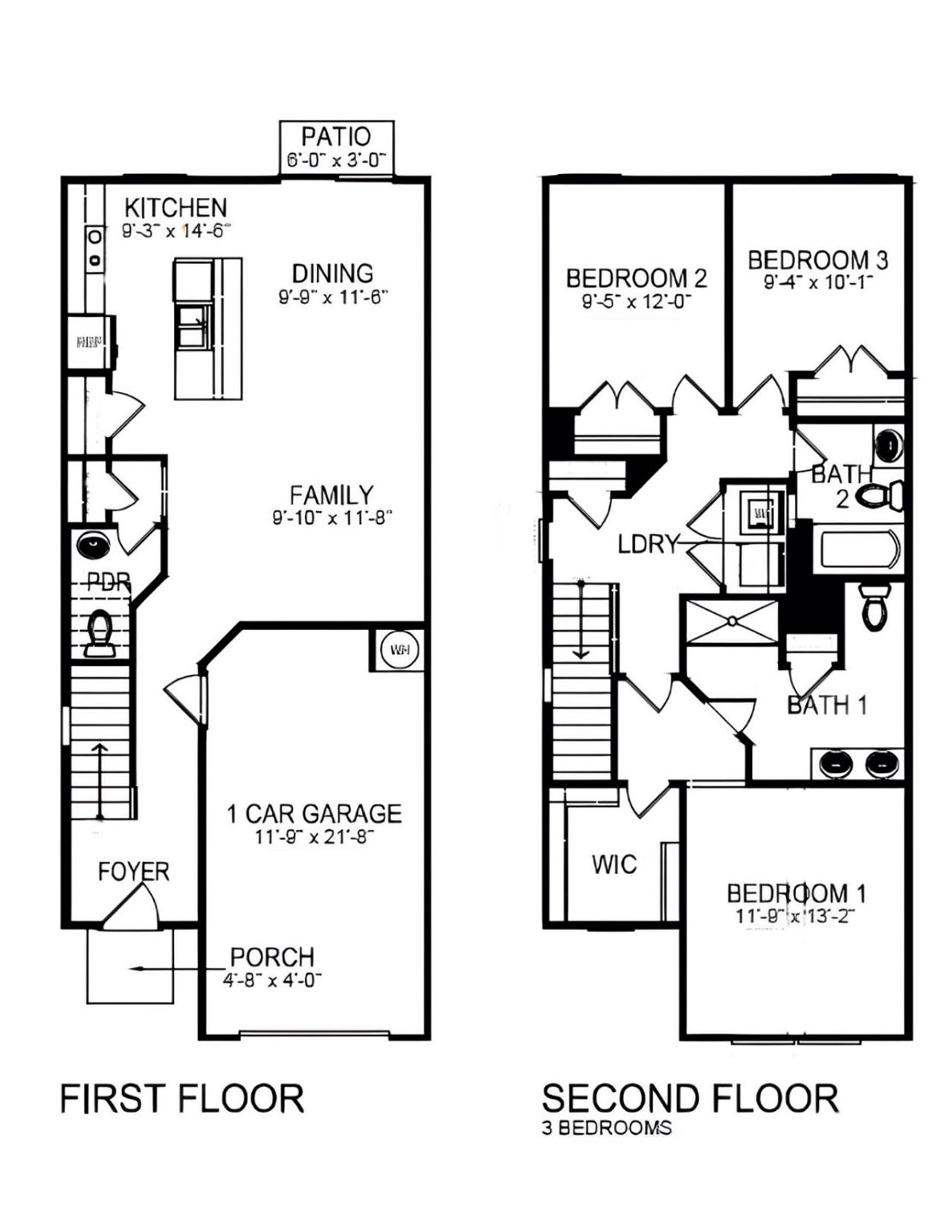 2D floor plan layout for the Newton by D.R. Horton in Covington Village, Greer, SC (Image 2). 2D floor plan layout for the Newton by D.R. Horton in Covington Village, Greer, SC (Image 2).