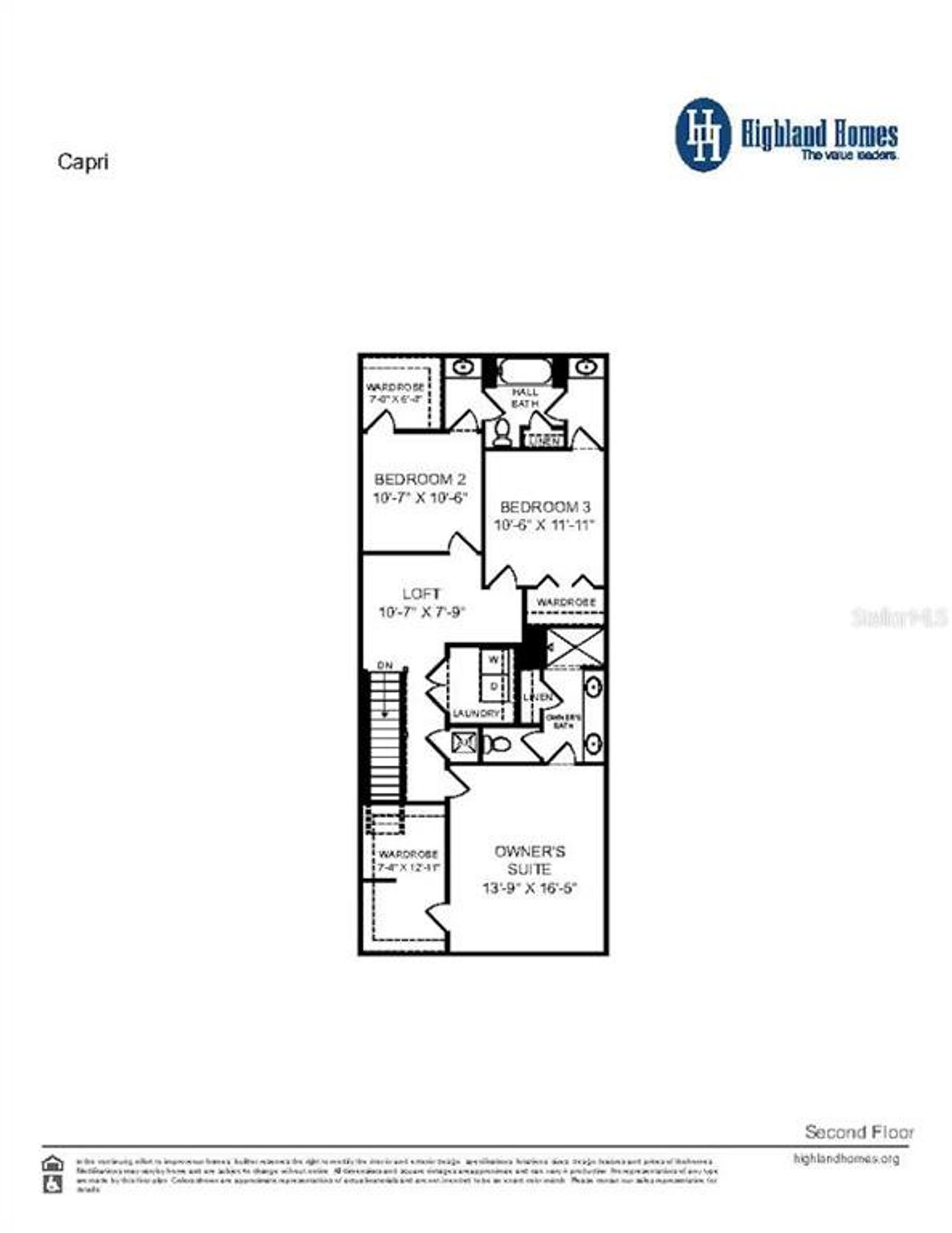 2D floor plan layout of this home in Estates at Hickory Cove - Bungalows, St. Cloud, FL (Image 2).