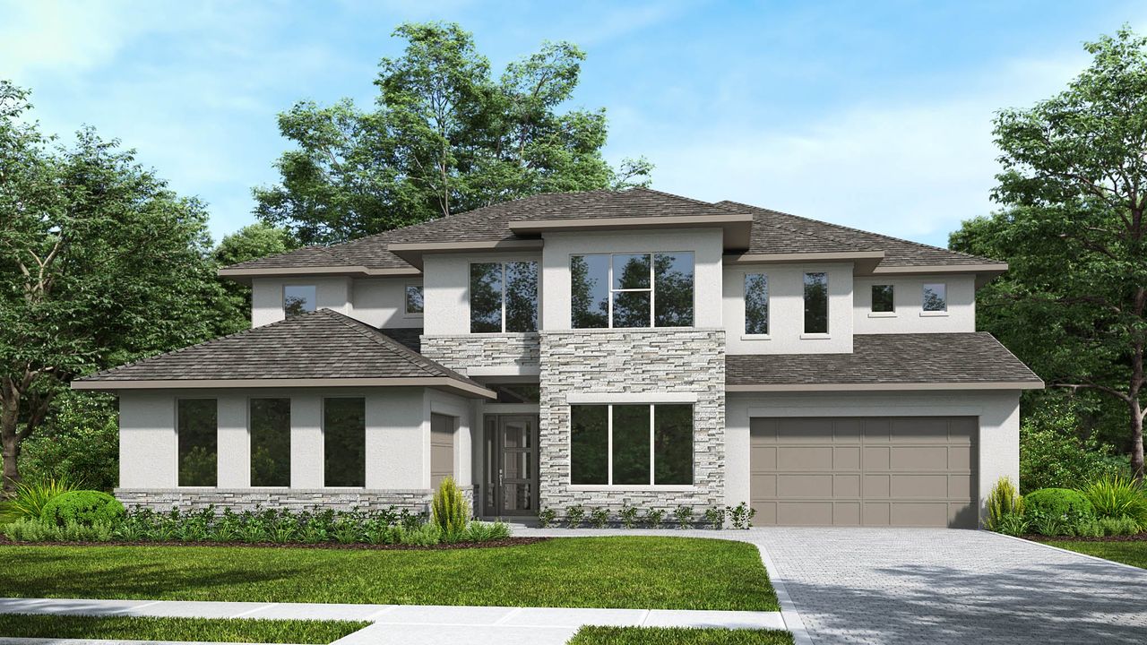 Representative exterior photo of a completed home built from the 5239F by Perry Homes in Star Farms at Lakewood Ranch, Bradenton, FL (Image 2).