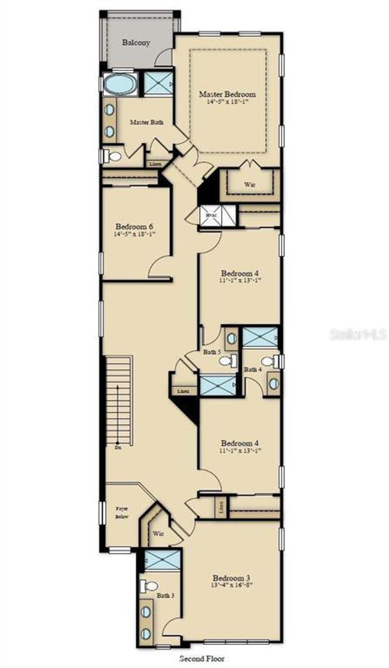 2D floor plan layout of this home in , Reunion, FL (Image 2). 2D floor plan layout of this home in , Reunion, FL (Image 2).