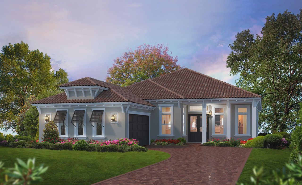 Representative exterior photo of a completed home built from the Costa Del Sol - Elite Series | 60' Wide Lots by ICI Homes in Plantation Bay, Ormond Beach, FL (Image 2).