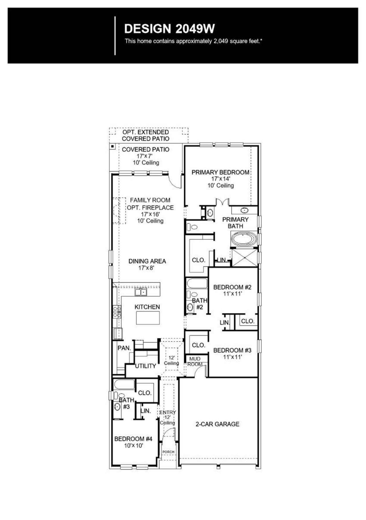 2D floor plan layout of this home in Everly, Hockley, TX (Image 2).