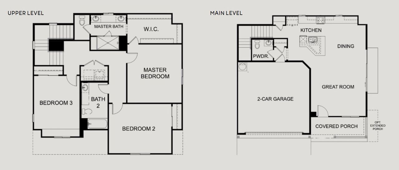 2D floor plan layout for the Windsor 3C by Encanto Living in Encanto at Bell Park, Phoenix, AZ (Image 2).