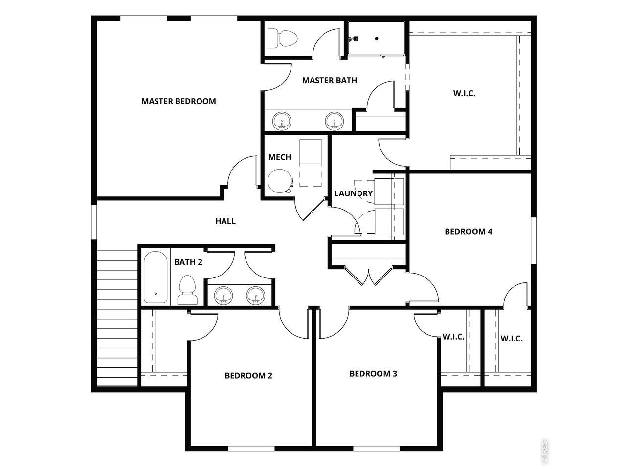 2D floor plan layout of this home in Hidden Valley Farm, Severance, CO (Image 2).