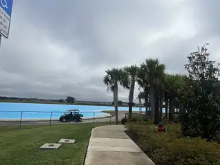 Gorgeous view of the community's large water feature and walking paths in Mirada Active Adult by Lennar (San Antonio, FL).