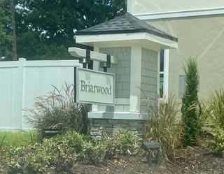 Street view A welcoming entrance with manicured landscaping in Briarwood by D.R. Horton (Jacksonville, FL).