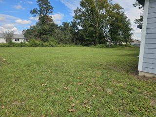 A spacious grassy backyard with surrounding trees in Marion Oaks by LGI Homes (Ocala, FL).