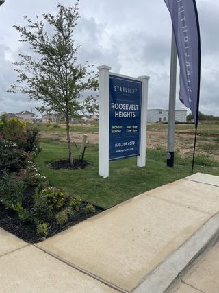 Street view Welcome to Roosevelt Heights by Starlight Homes in San Antonio, TX, where community living meets modern convenience.