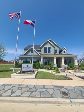 A charming modern home with manicured gardens in The Reserve at Watters by Southgate Homes (Allen, TX).