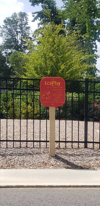 Eco-friendly play area in Chestnut Grove by Starlight Homes, featuring recycled materials in Douglasville, GA.