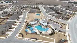 Community Amenities An overhead perspective of Cotton Brook, highlighting family-friendly parks, walking paths, and green spaces.