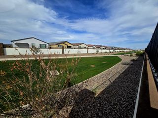 Beautiful community vista showcasing green landscapes in Anderson Farms: Premier by Lennar (Maricopa, AZ).