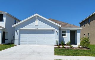Street view A lovely modern home with a neat lawn in Ocala Crossings South by D.R. Horton, Ocala, FL.