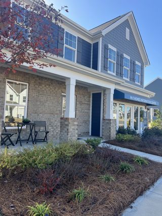 Street view A charming modern home with elegant landscaping in Laurelbrook by M/I Homes (Sherrills Ford, NC).