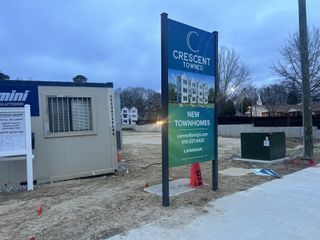 New townhomes development site in Crescent Townes by Lennar, Raleigh, NC, featuring modern amenities and community living.
