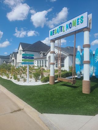 Charming homes with lush landscaping in Sicily by Megatel Homes, Princeton, TX.