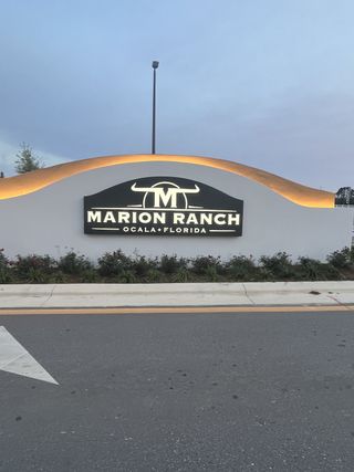 Welcome to Marion Ranch: Marion Ranch 60's by Lennar in Ocala, FL, featuring an elegant entrance sign.