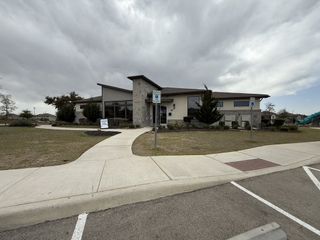 A modern community center with sleek design in Riverstone at Westpointe by D.R. Horton (San Antonio, TX).