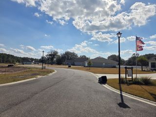 Street view A picturesque community view with manicured lawns in Edwards Creek Estates by SEDA New Homes (Jacksonville, FL).