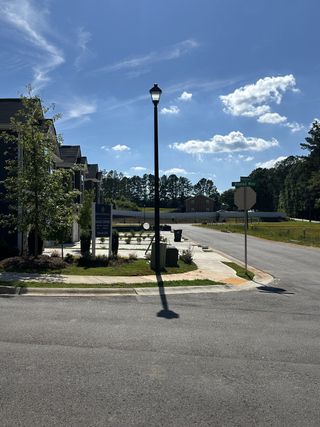 A charming street view in Azalea Hills by Dream Finders Homes in Temple, GA, featuring modern homes and a serene landscape.