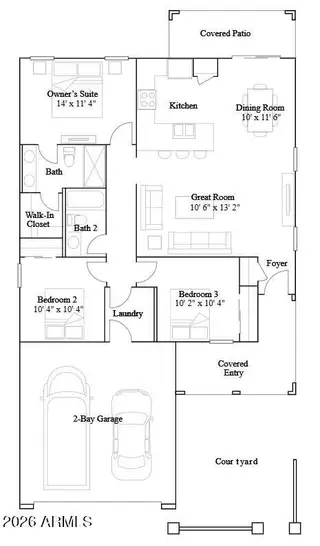 New construction Single-Family house 17330 W Smoketree Dr, Surprise, AZ 85387 plan Jerome I Plan 3563 - image