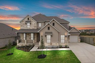 New construction Single-Family house 1802 Crimson Sunset Dr, Georgetown, TX 78628 plan Huxley - image