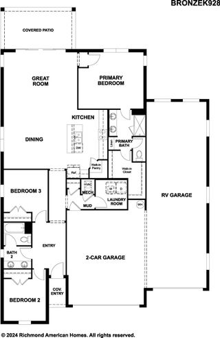 New construction  house 9021 Players Dr, Brooksville, FL 34613 plan Bronze - image
