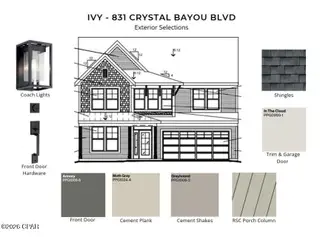 New construction house 831 Crystal Bayou Blvd, Panama City Beach, FL 32407 plan Ivy - image