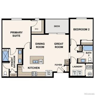 New construction Condo house 485 Interlocken Blvd, Unit 307, Broomfield, CO 80021 plan Residence 2A - image