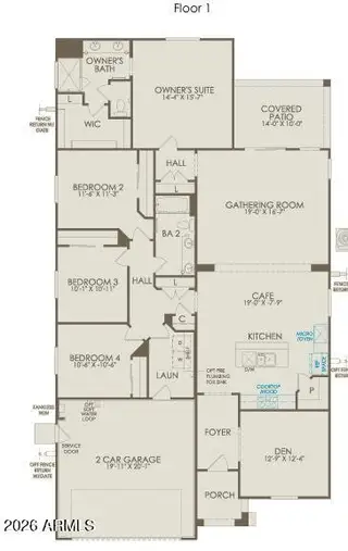New construction Single-Family house 17796 W Pueblo Ave, Goodyear, AZ 85338 plan Barletta - image