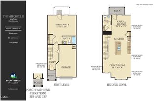 New construction Townhouse house 3304 Opal Dr, Durham, NC 27703 plan Mitchell II - image