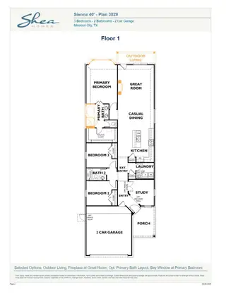 New construction Single-Family house 4014 Colony Ln, Missouri City, TX 77459 plan Plan 3029 Elevation C - image