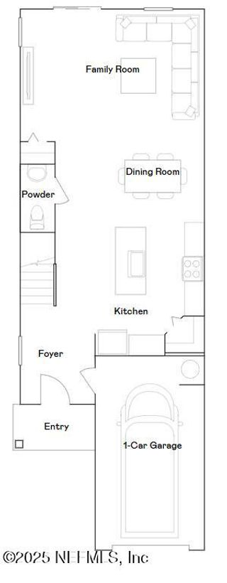 New construction Townhouse house 3959 Mid Century St, Jacksonville, FL 32217 plan Irving - Interior - image