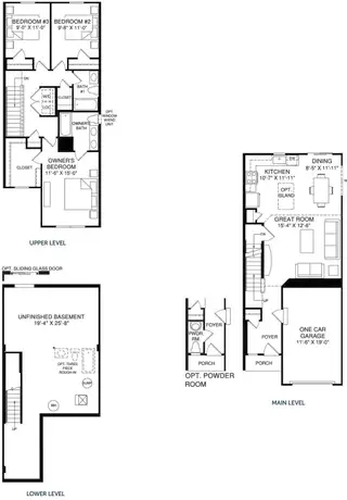 New construction Townhouse house 5925 Granbury Dr, Kannapolis, NC 28081 plan Pine Basement - image