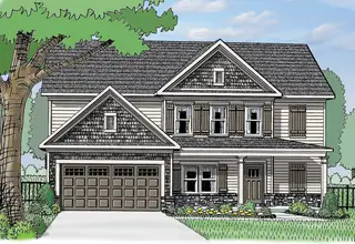 New construction Single-Family house 345 Weslyn Dr, Social Circle, GA 30025 plan (GA)Hayden A.1 2 Front Entry - image