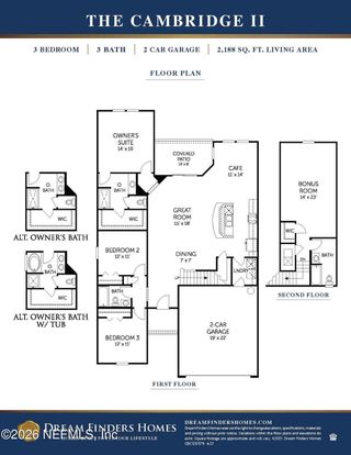 New construction Single-Family house 476 Barbosa Trl, St. Augustine, FL 32095 plan Cambridge II - image