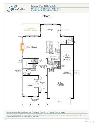 New construction Single-Family house 11144 Cloud Shadow Street, Littleton, CO 80125 4052 Twilight Exterior A - Modern Farmhouse- photo