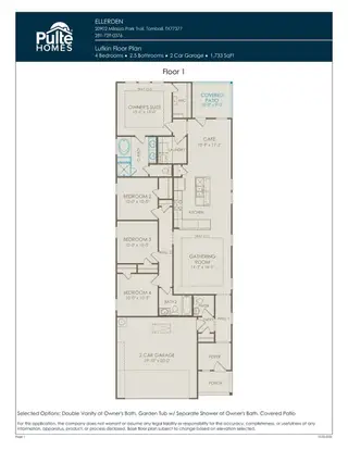 New construction Single-Family house 20830 Whistair Ct, Tomball, TX 77377 plan Lufkin - image