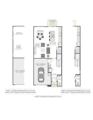 New construction Townhouse house 6029 Longar Ln, Charlotte, NC 28269 plan Hanover - image