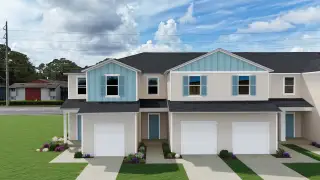New construction Townhouse house 6910 Golden Monarch Ave, Jacksonville, FL 32217 plan Irving - End - image