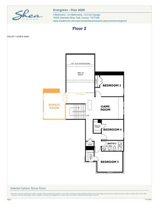 New construction Single-Family house 15983 Mahogany Mist Dr, Conroe, TX 77302 plan 4069 Elevation D - image