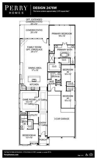 New construction Single-Family house 2608 Shady Branch Lane, McKinney, TX 75071 Design 2476W- photo