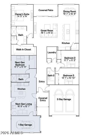 New construction  house 16833 W Smoketree Dr, Surprise, AZ 85387 plan Trillium Plan 4585 - image