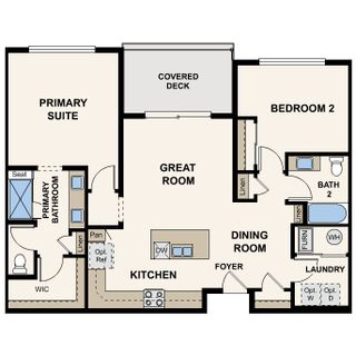 New construction Condo house 483 Interlocken Blvd, Unit 203, Broomfield, CO 80021 plan Residence 2B - image