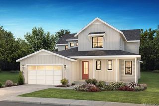 New construction Single-Family house 11220 Bright Sky Circle, Littleton, CO 80125 5052 Meadowview Exterior A - Modern Farmhouse- photo