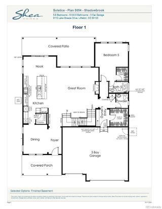 New construction Single-Family house 11190 Bright Sky Circle, Littleton, CO 80125 5054 Shadowbrook Exterior B - Lake Cottage- photo