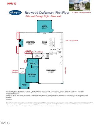 New construction Single-Family house 427 Fast Pitch Lane, Four Oaks, NC 27524 Redwood- photo